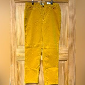 Croft&Barrow Yellow Corduroy Jeans, New With Tags